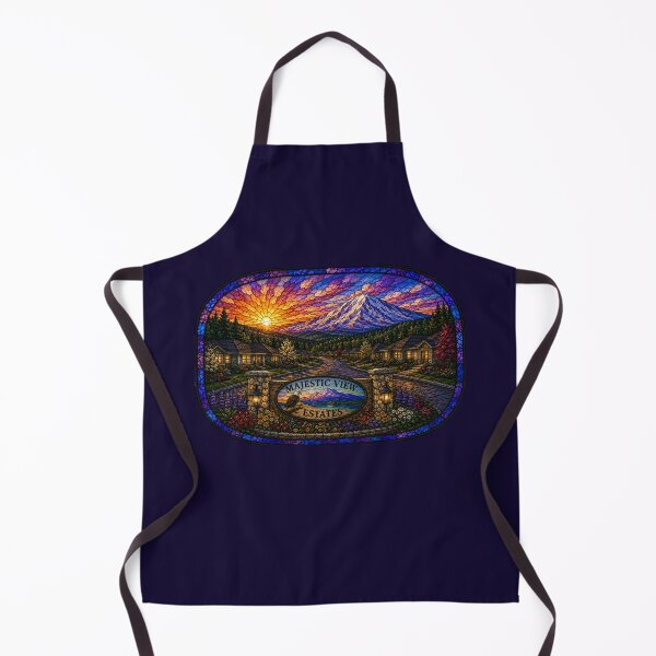 Item preview, Majestic View Estates Stained-Glass Mosaic graphic designed and sold by Swanny's Custom T-shirt and Gift Designs.