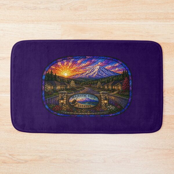 Item preview, Majestic View Estates Stained-Glass Mosaic graphic designed and sold by Swanny's Custom T-shirt and Gift Designs.