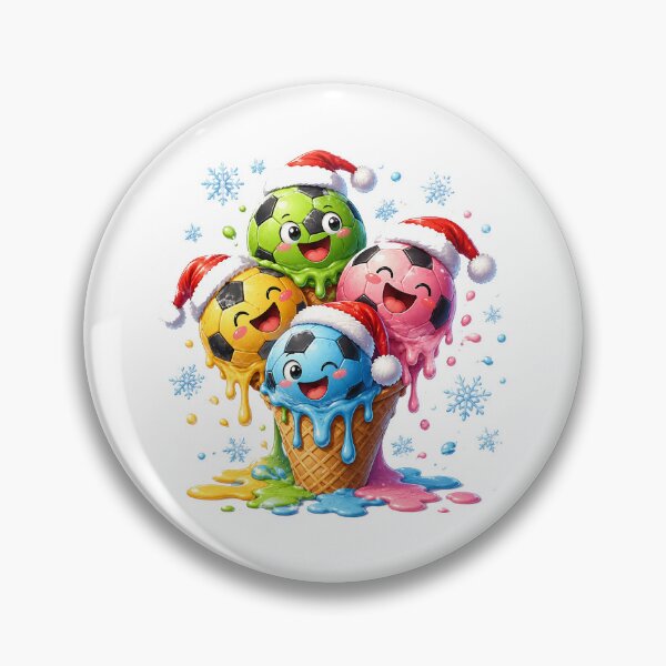 Item preview, christmas in july soccer ball ice cream santa hat designed and sold by QuiteOrbit.