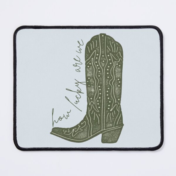 Item preview, How Lucky Are We Cowboy Boots Sticker | Western Cowgirl Aesthetic | Country Western Vinyl Decal designed and sold by sophiebeckham13.