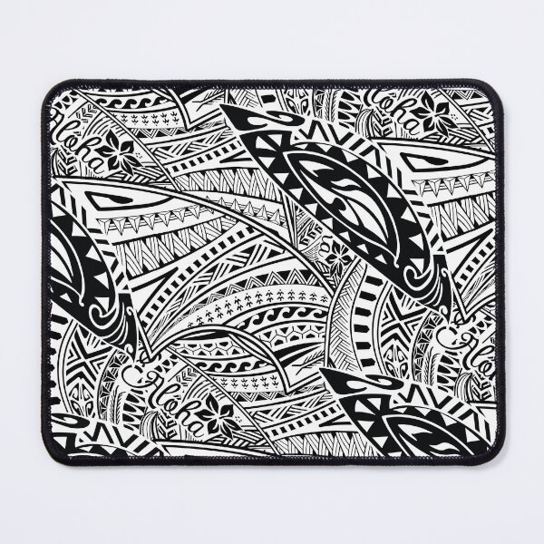 Item preview, Seamless Pacific Culture Line Art - Black and White Abstract Pattern designed and sold by sunnthreads.
