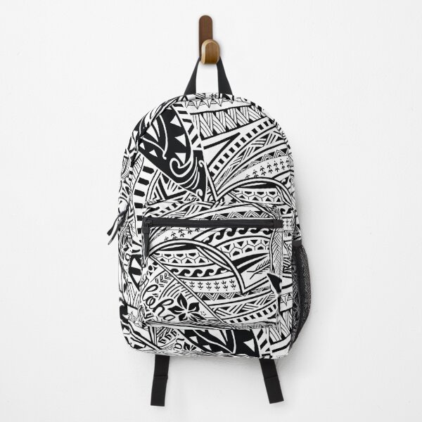 Item preview, Seamless Pacific Culture Line Art - Black and White Abstract Pattern designed and sold by sunnthreads.