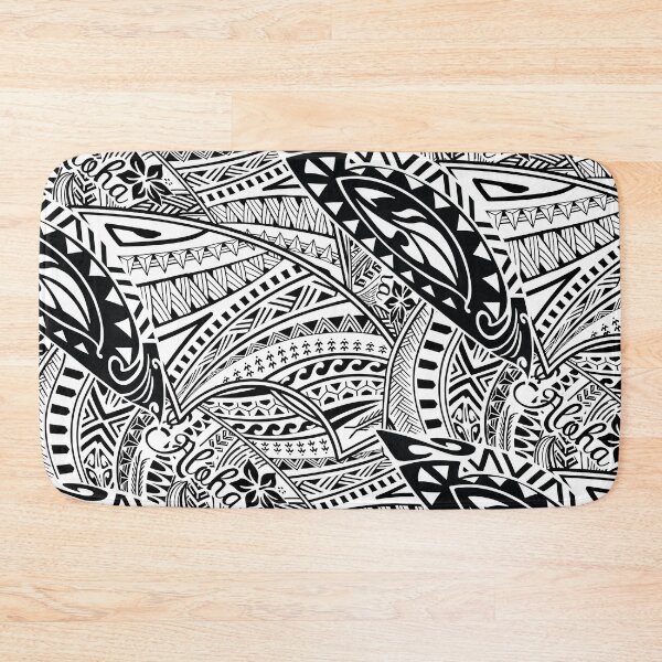 Item preview, Seamless Pacific Culture Line Art - Black and White Abstract Pattern designed and sold by sunnthreads.