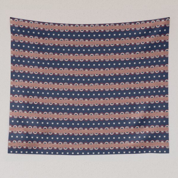 Item preview, Vintage Americana Bunting Stripe Pattern | Patriotic Stars Home Decor designed and sold by Shop On Rosebud.
