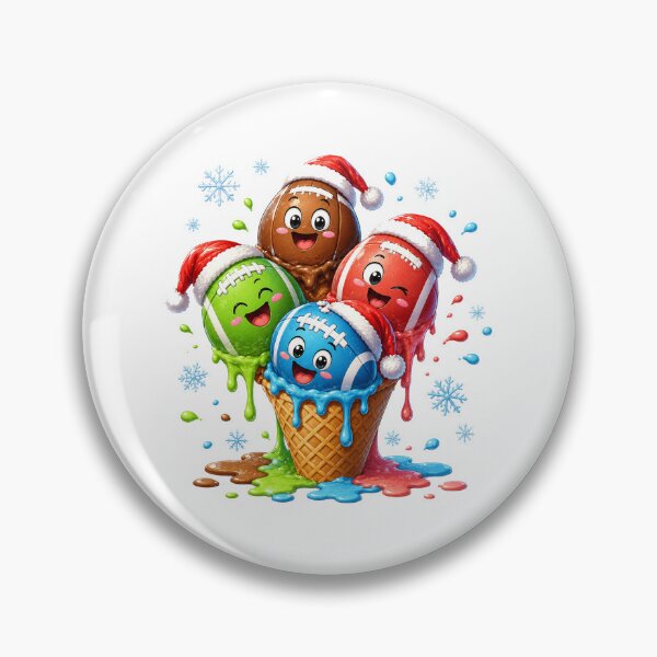 Item preview, christmas in july football ball ice cream designed and sold by QuiteOrbit.