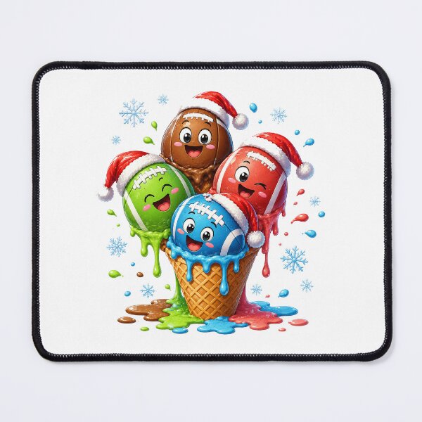 Item preview, christmas in july football ball ice cream designed and sold by QuiteOrbit.