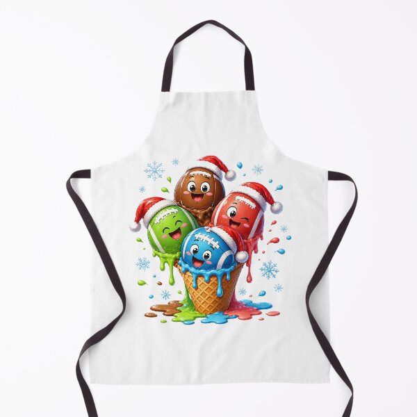 Item preview, christmas in july football ball ice cream designed and sold by QuiteOrbit.