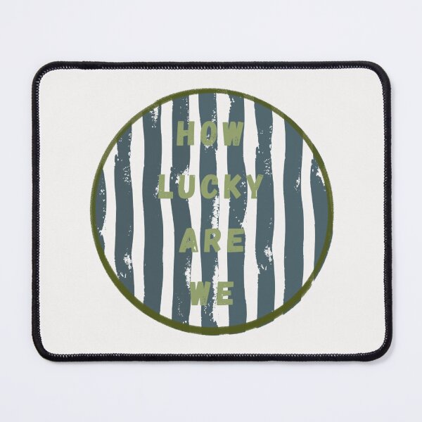 Item preview, How Lucky Are We Sticker | Gratitude Quote | Watercolor Stripe Aesthetic Vinyl Decal designed and sold by sophiebeckham13.