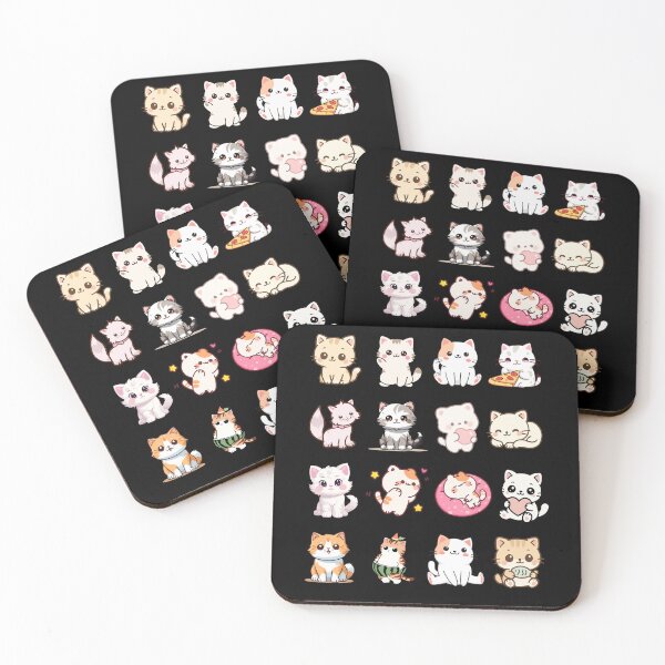 Item preview, Cute Kawaii Cat Pack - Chibi Kitten Bundle designed and sold by creativerooney.