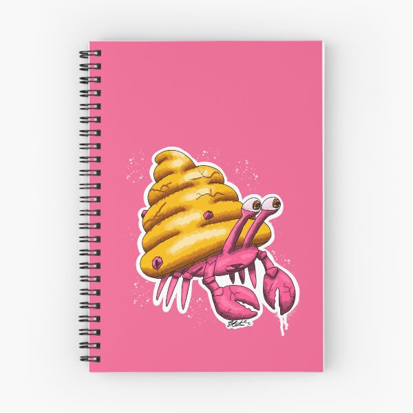 Item preview, Pink and Yellow Hermit Crab designed and sold by TheMossAndMermaid.