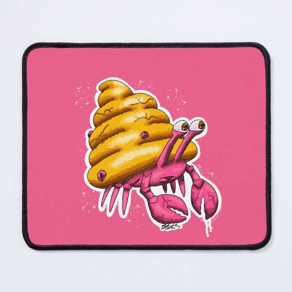 Item preview, Pink and Yellow Hermit Crab designed and sold by TheMossAndMermaid.