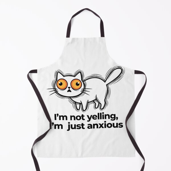 Item preview, Funny Relatable Anxious Cat Not Yelling Sticker designed and sold by pattman.