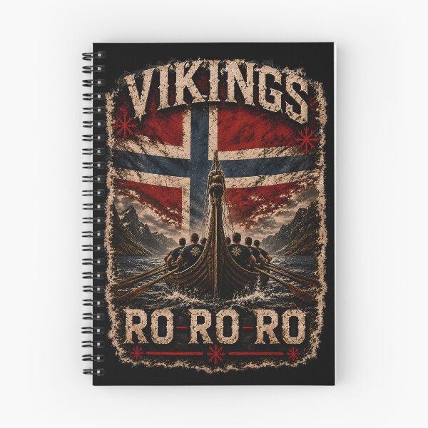 Item preview, Vikings RO RO RO Norway Viking Longship Nordic Heritage Design designed and sold by R3X .