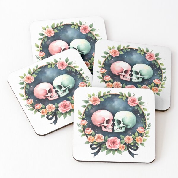 Item preview,  Pastel Gothic Skulls Till Death Do Us Part Floral Design designed and sold by Starlett Designs.