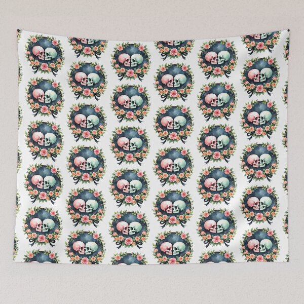 Item preview,  Pastel Gothic Skulls Till Death Do Us Part Floral Design designed and sold by Starlett Designs.