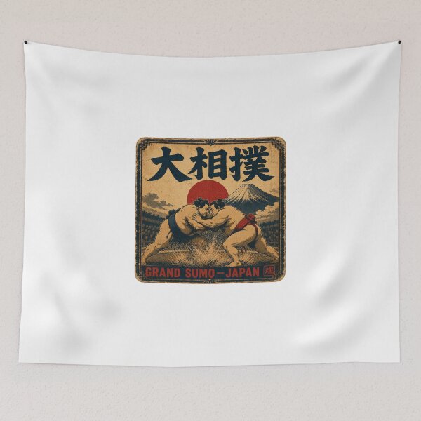 Item preview, Grand Sumo Japan Vintage Japanese Wrestling Poster Sticker T-Shirt Art designed and sold by Locker39.