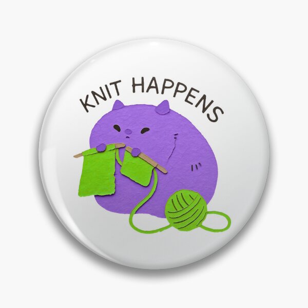 Item preview, Knitting humor Funny gift for knitter ~ KNIT HAPPENS  designed and sold by OmStudioz .