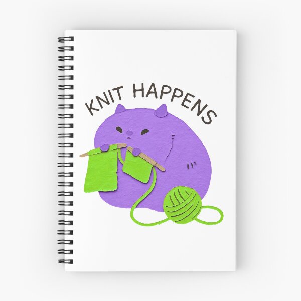 Item preview, Knitting humor Funny gift for knitter ~ KNIT HAPPENS  designed and sold by OmStudioz .