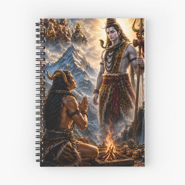 Item preview, Lord Ganesha Defeats Gajamukhasura Series – The Boon of Gajamukhasura – Lord Shiva Grants the Divine Blessing designed and sold by Homyar.