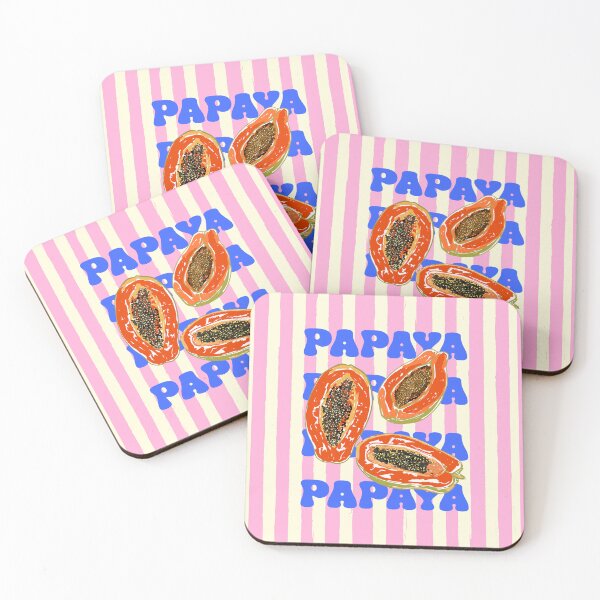 Item preview, Trendy Papaya Stripes Tropical Summer Illustration designed and sold by MaiZephyr.