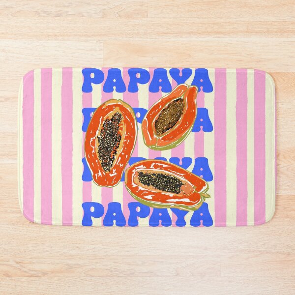Item preview, Trendy Papaya Stripes Tropical Summer Illustration designed and sold by MaiZephyr.