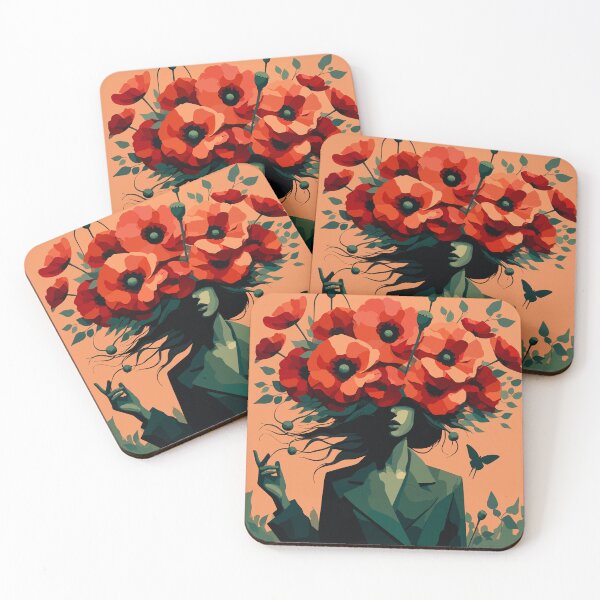 Item preview, Surreal Poppy Woman Wall Art designed and sold by ArtByBoya.