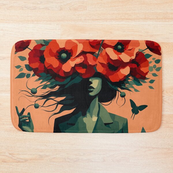 Item preview, Surreal Poppy Woman Wall Art designed and sold by ArtByBoya.