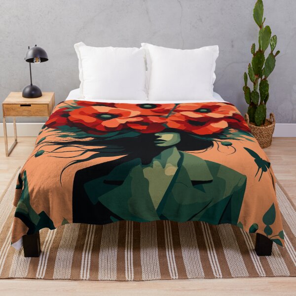 Item preview, Surreal Poppy Woman Wall Art designed and sold by ArtByBoya.