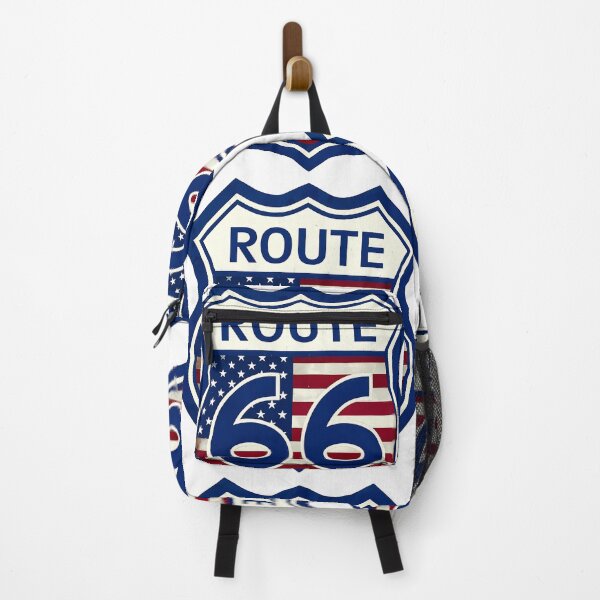 Item preview, Route 66 American Flag Shield | Vintage USA Highway Sign | Patriotic Road Trip Design designed and sold by DigiArt8Design.