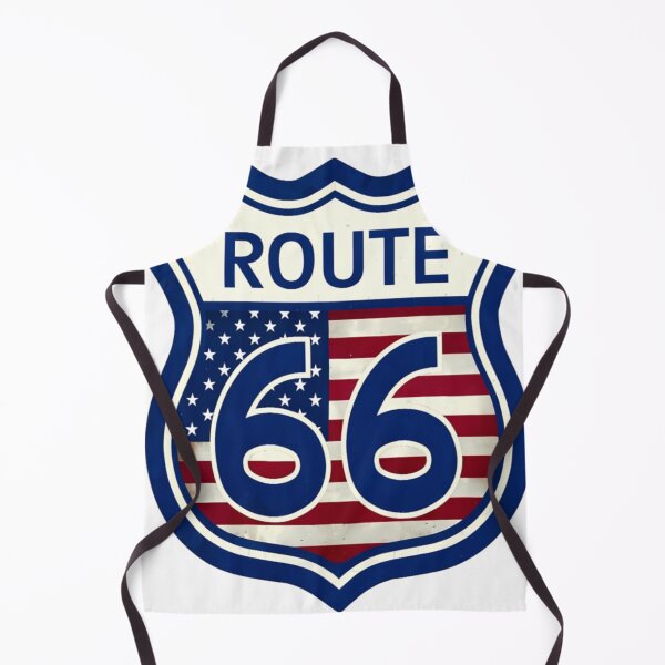 Item preview, Route 66 American Flag Shield | Vintage USA Highway Sign | Patriotic Road Trip Design designed and sold by DigiArt8Design.
