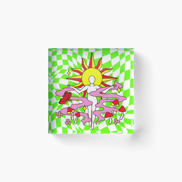 Item preview, Abstract Art with green grid designed and sold by The Retromotel.