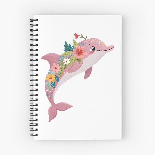 Item preview, Floral dolphin designed and sold by trendspatterns.