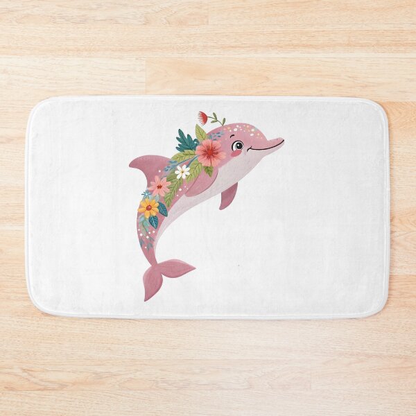 Item preview, Floral dolphin designed and sold by trendspatterns.