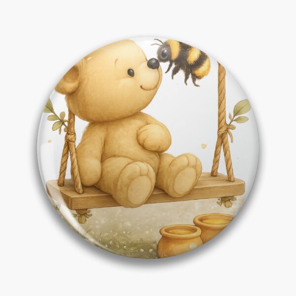 Item preview, Cute Teddy Bear and Bumble Bee Swing designed and sold by Reshmakhan.