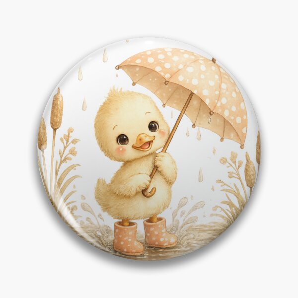 Item preview, Cute Duckling with Umbrella Rain Boots designed and sold by Reshmakhan.