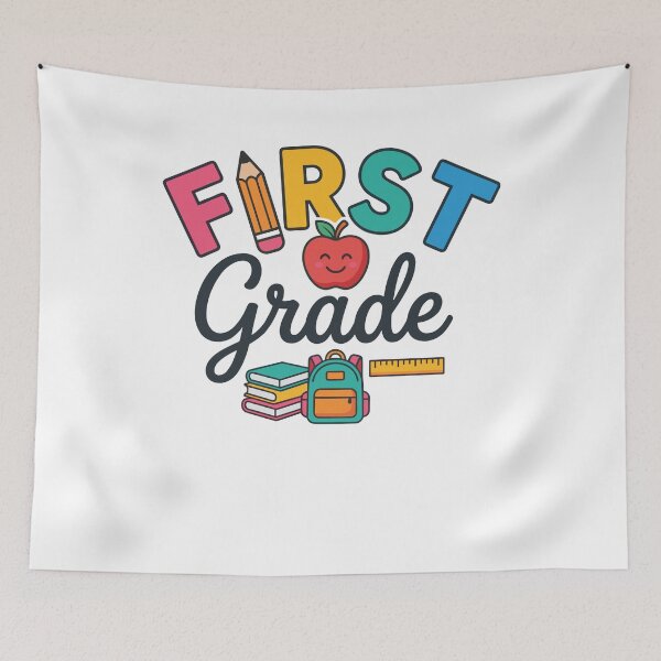 Item preview, First Grade Back to School Cute Apple Kids designed and sold by KroghDs.