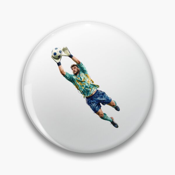 Item preview, Dynamic Soccer Goalkeeper Watercolor Art designed and sold by Gallery-yuuna .