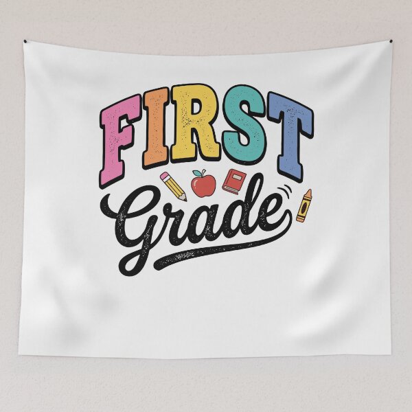 Item preview, First Grade Back to School Retro Kids Teacher designed and sold by KroghDs.