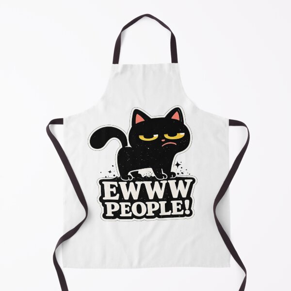 Item preview, Ewww People Funny Grumpy Black Cat Antisocial Sarcastic Dark Humor Art designed and sold by PrintAura15.