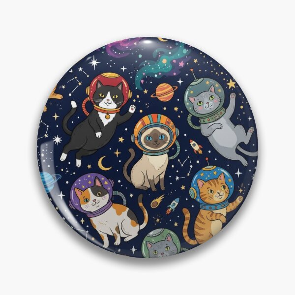 Item preview, Cute Space Cats in Astronaut Helmets Seamless Pattern designed and sold by Vanilla-Girl.