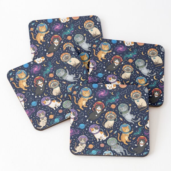 Item preview, Cute Space Cats in Astronaut Helmets Seamless Pattern designed and sold by Vanilla-Girl.