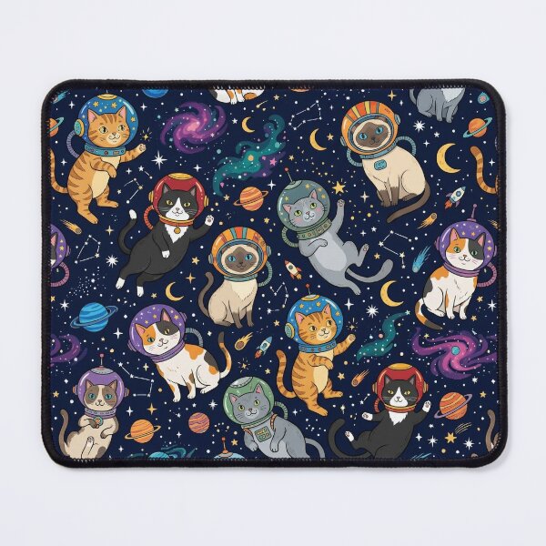 Item preview, Cute Space Cats in Astronaut Helmets Seamless Pattern designed and sold by Vanilla-Girl.