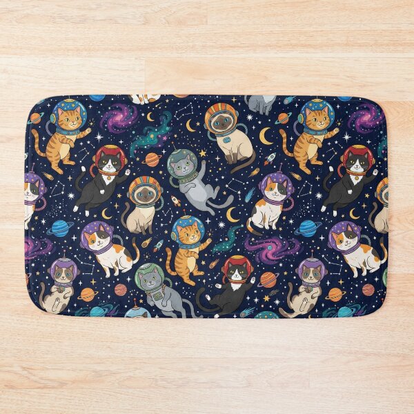 Item preview, Cute Space Cats in Astronaut Helmets Seamless Pattern designed and sold by Vanilla-Girl.