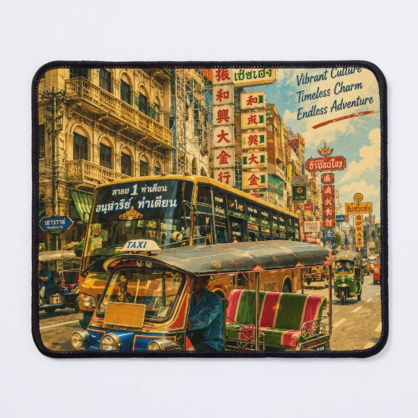 Item preview, Amazing Bangkok Thailand Retro Travel Poster designed and sold by Kevin Hellon.
