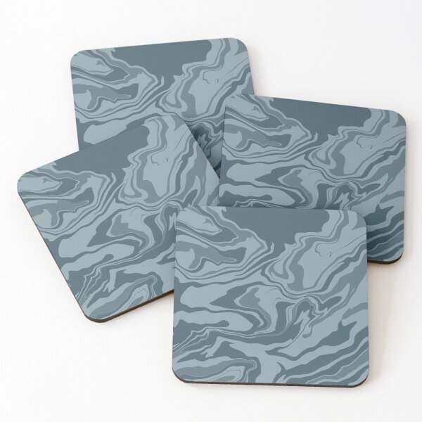 Item preview, Abstract Liquid Marble Pattern in Slate Blue designed and sold by ​Jyoti Digital Artist.