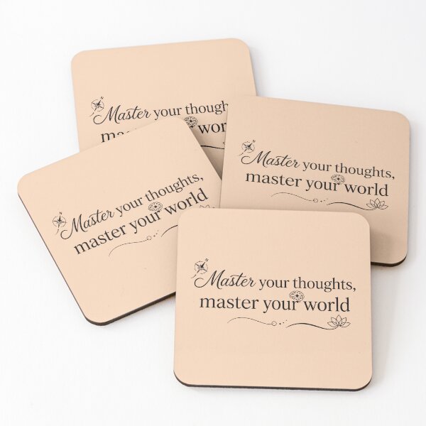 Item preview, Master Your Thoughts Master Your World positive - inspirtation - Mindset Quote designed and sold by MarJul.