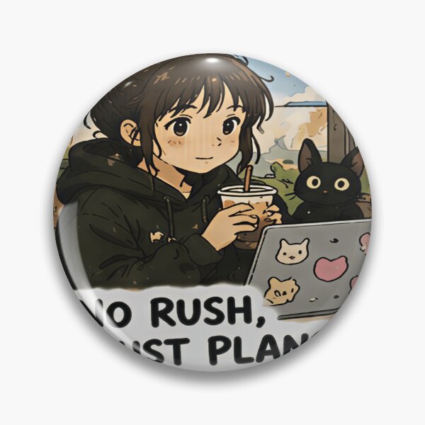Item preview, No Rush, Just Plans & Matcha – Ghibli Aesthetic Sticker designed and sold by echoartstd.