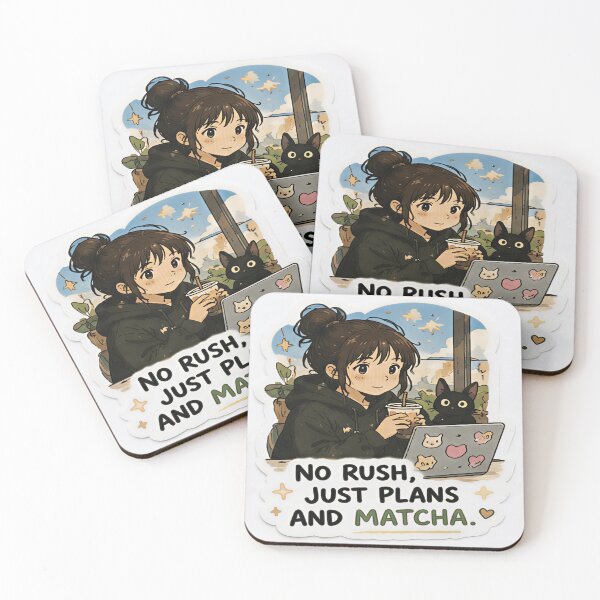 Item preview, No Rush, Just Plans & Matcha – Ghibli Aesthetic Sticker designed and sold by echoartstd.