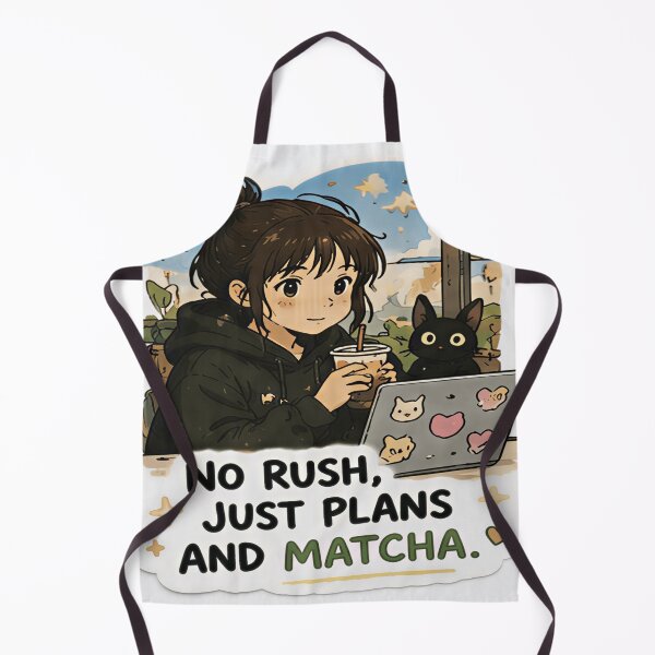 Item preview, No Rush, Just Plans & Matcha – Ghibli Aesthetic Sticker designed and sold by echoartstd.