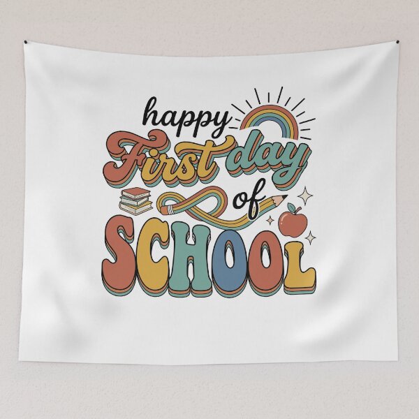 Item preview, Groovy Happy First Day of School Retro Kids designed and sold by KroghDs.